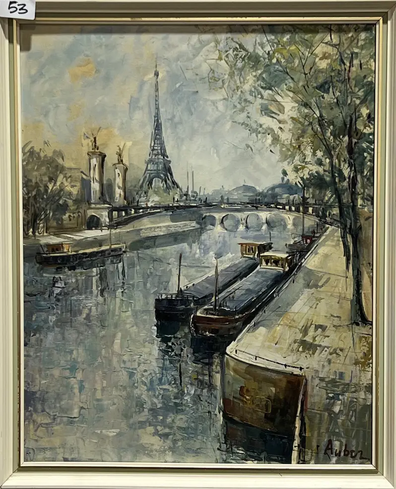 Auboz - View of Paris w Eiffel Tower, Print Image 1++
