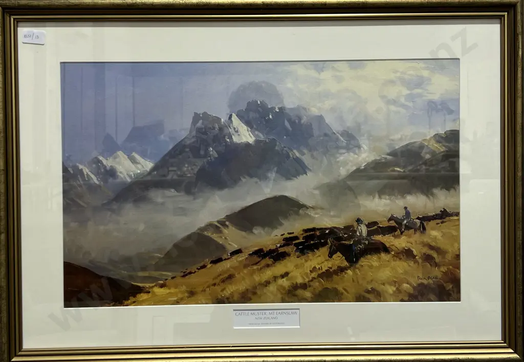 Peter Beadle - 'Cattle Muster, Mt Earnslaw, New Zealand', Print Image 1++