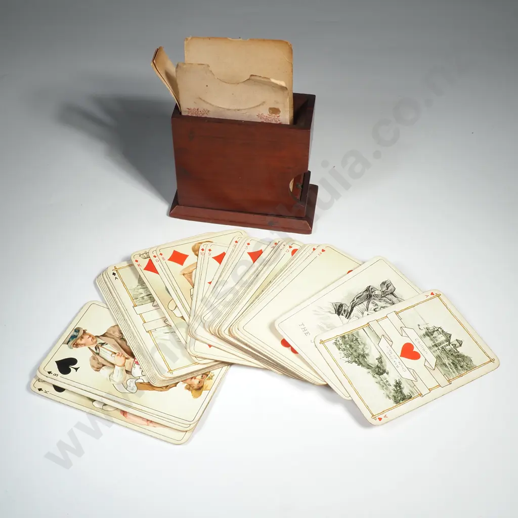 Vintage Wooden Playing Card Dispenser - A/F Image 1++