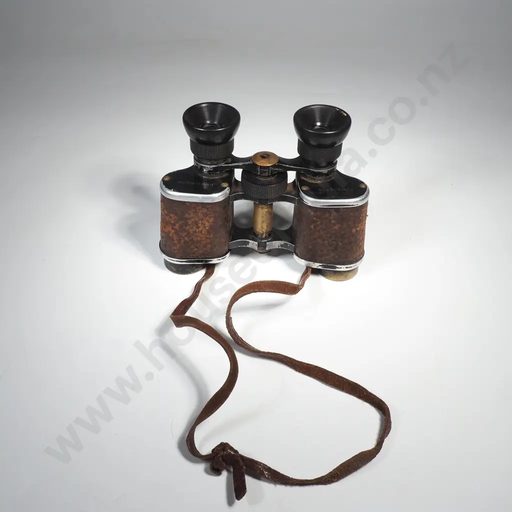 Antique French 'Conqueror' Binoculars w Case Image 1++