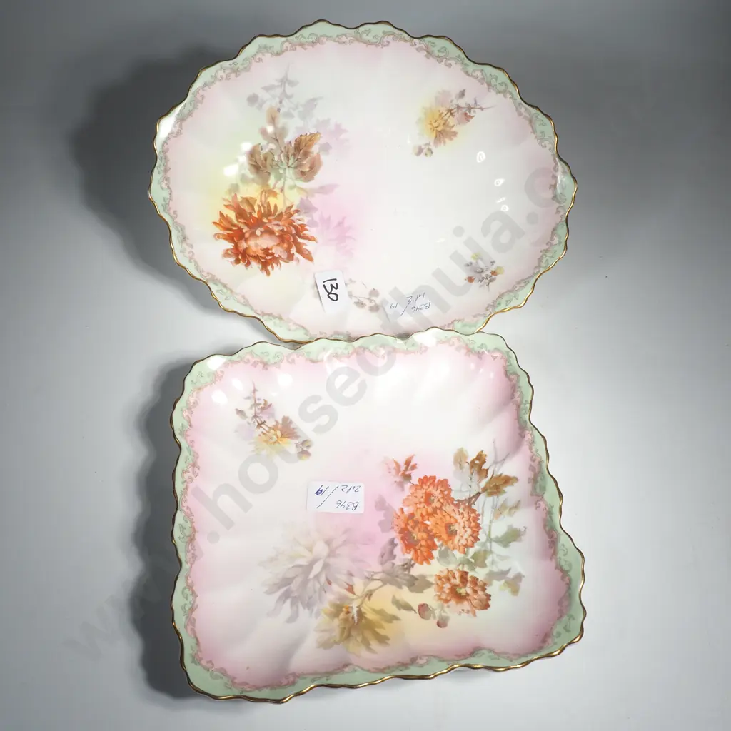 Antique Doulton Burslem Floral Transfer Printed Dishes Image 1++