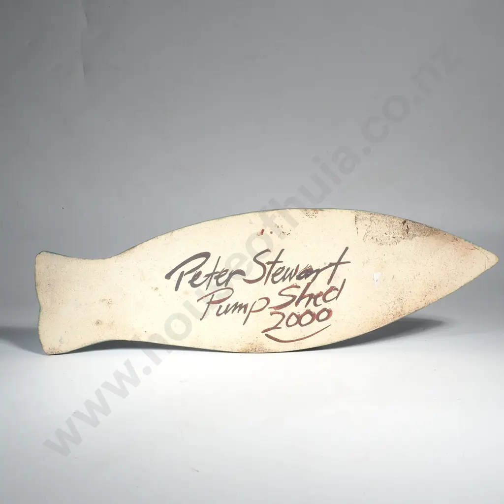 Peter Stewart - Pump Shed Pottery Barium Blue Fish Image 1++
