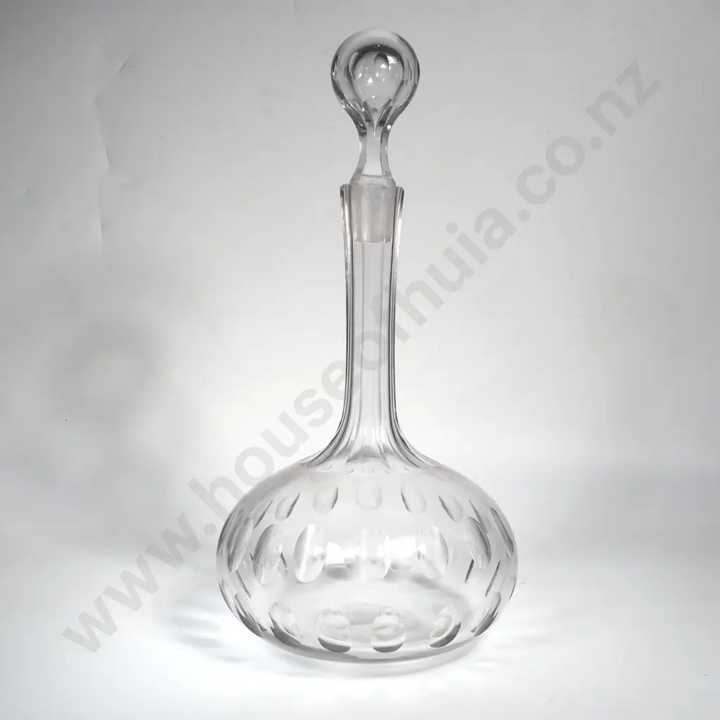 Victorian Thumb Print Glass Decanter Image 1++