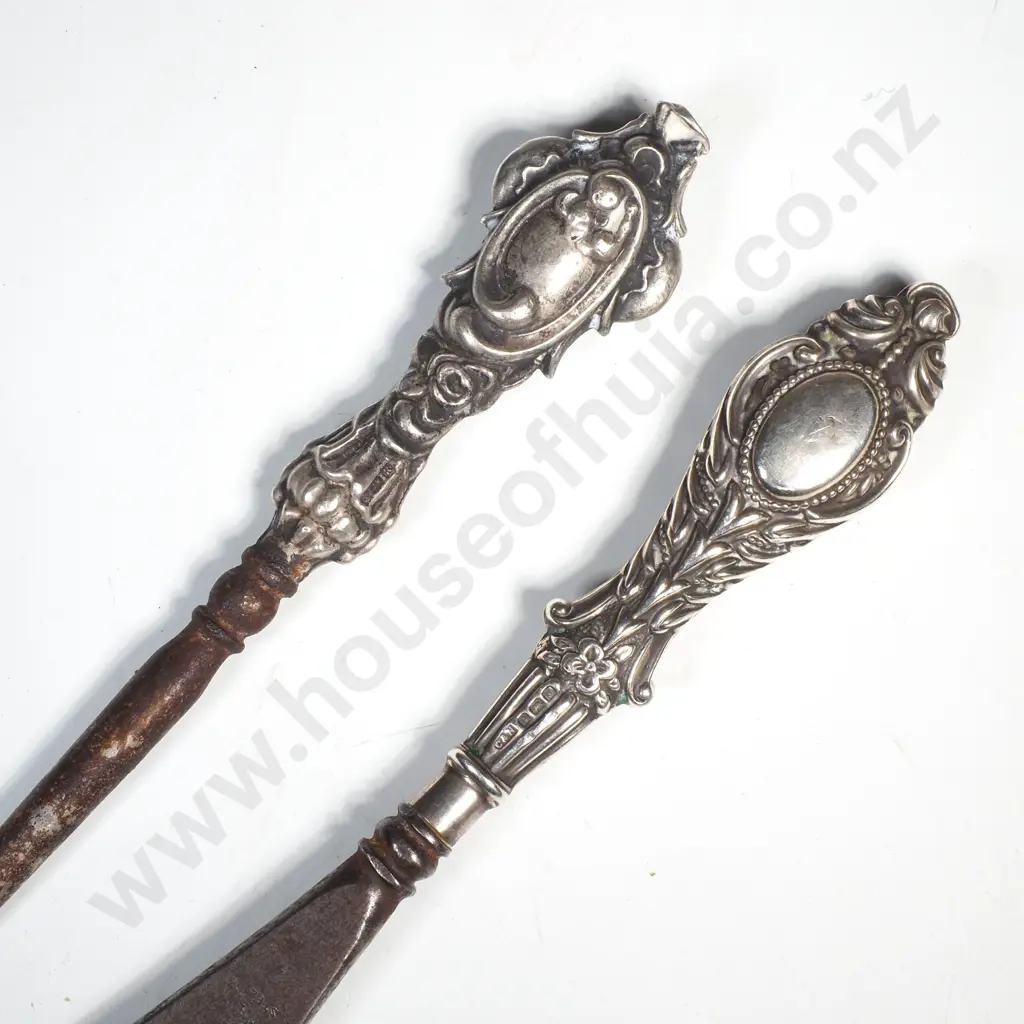 Antique Sterling Silver handled Shoe Horn & Button Hook Image 1++