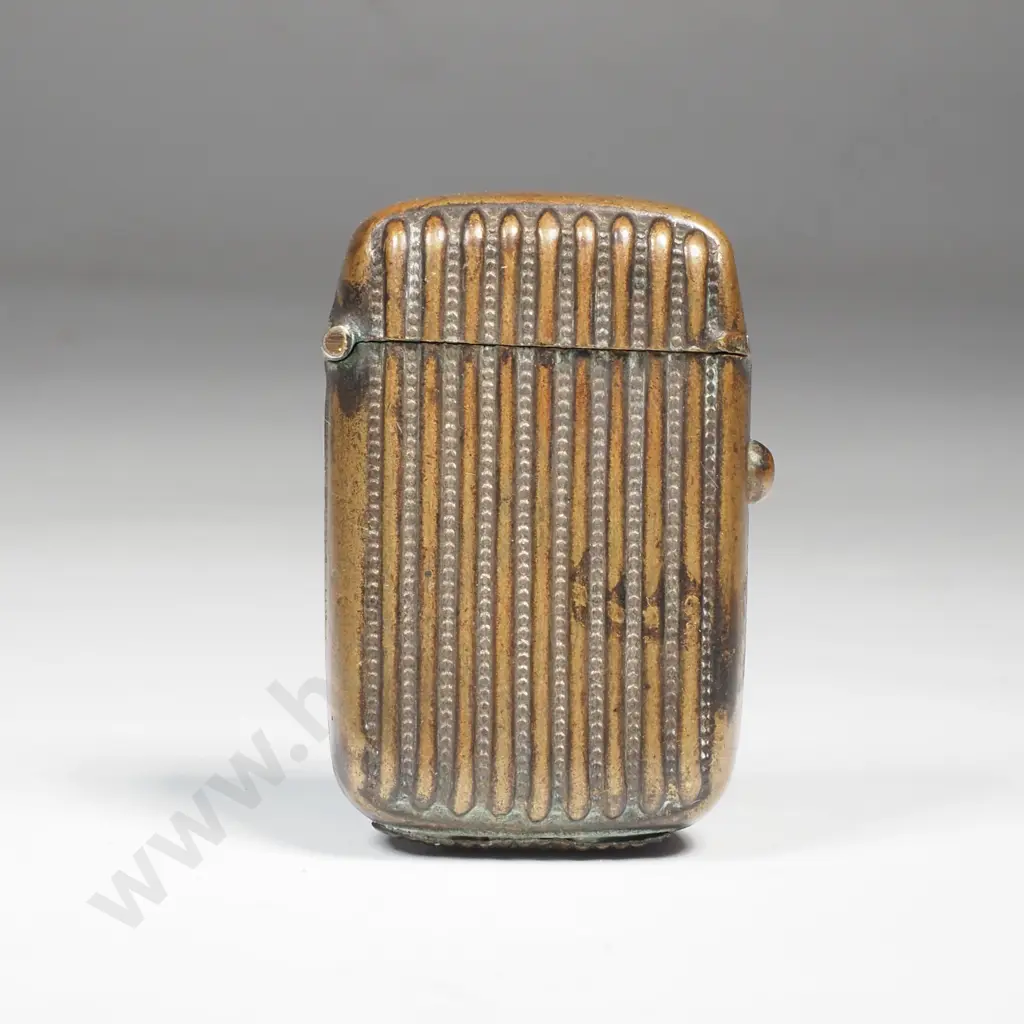 Antique Brass Spring Loaded Vesta Case Image 1++