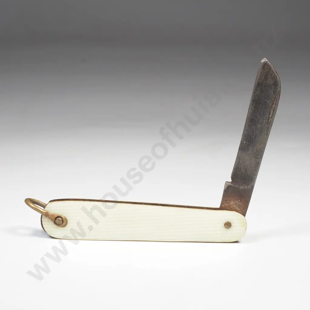 Sterling Silver Bone Handle Pocket Knife Image 1++