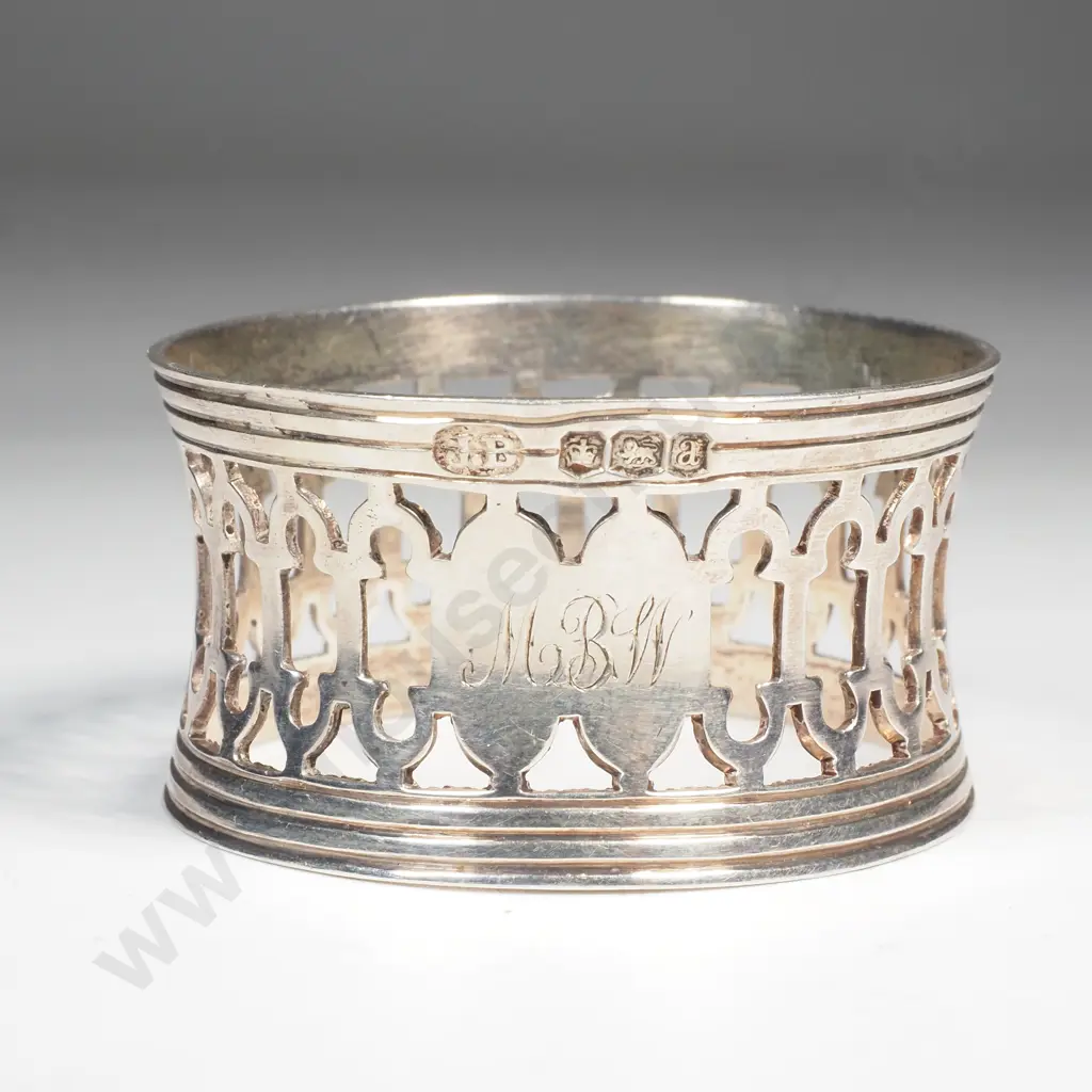 Sterling Silver Pierced Napkin Ring - 17 grams Image 1++