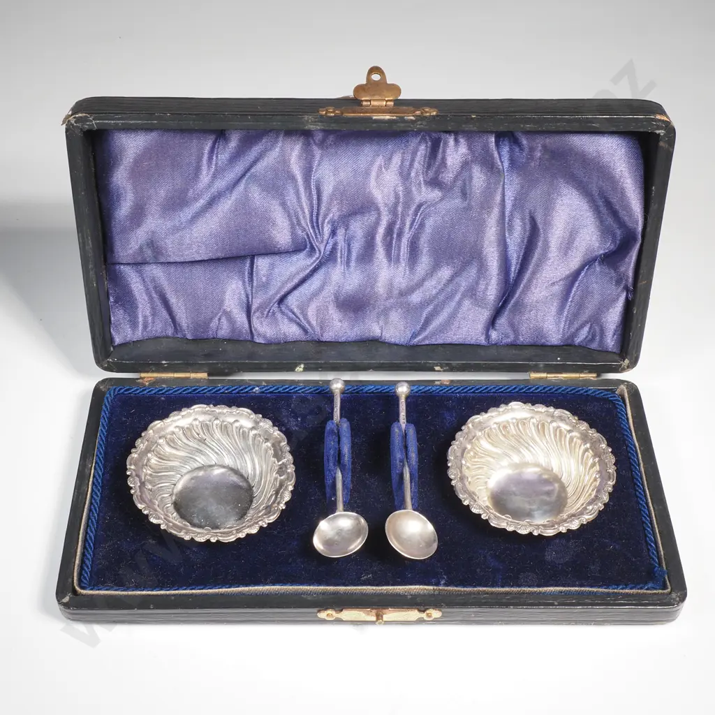 Boxed Sterling Silver Open Salt Set Image 1++