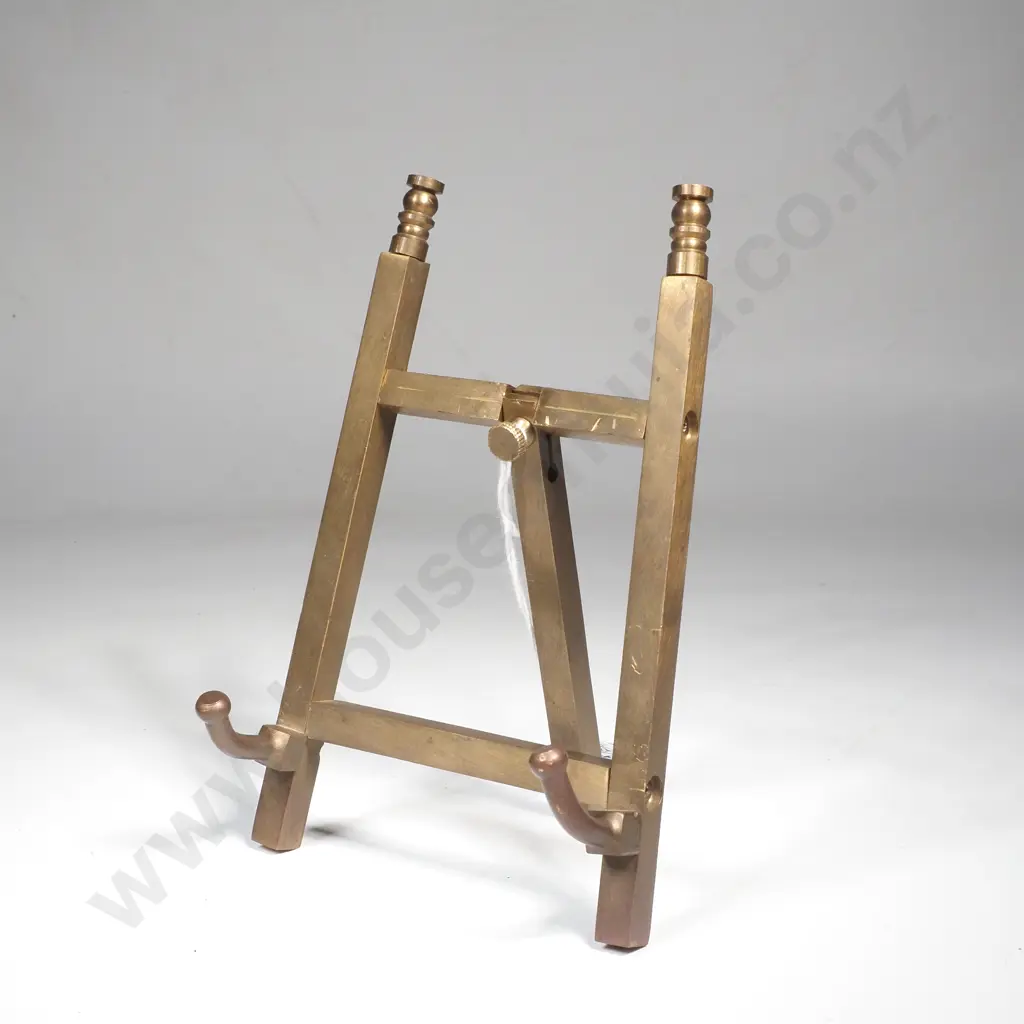 Miniature Brass Table Top Display Easel for Pictures or Plates Image 1++