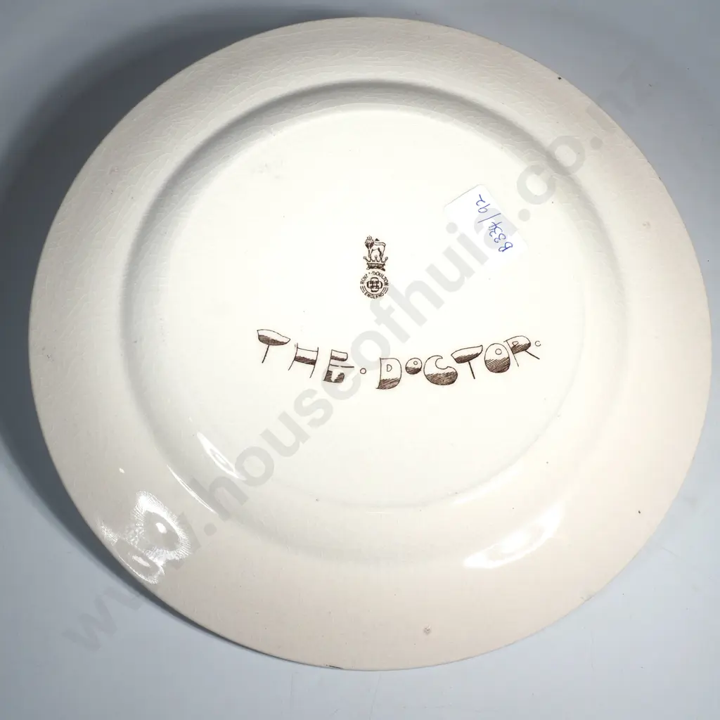 Royal Doulton "The Doctor" Collector/Cabinet  Plate D-6281 1920/30's Image 1++