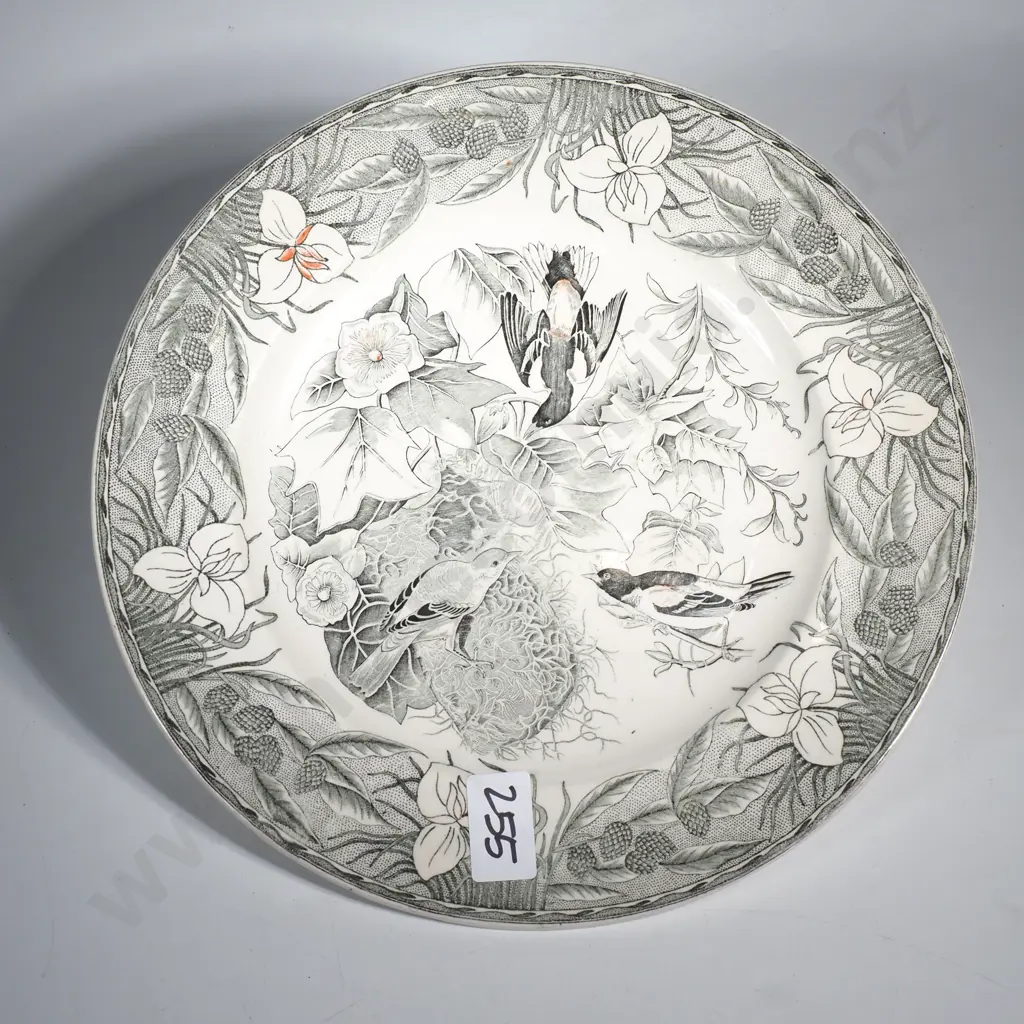 Antique ADAMS Baltimore Oriole Porcelain Plate: Audubon Bird Design, From the Engraving, Coloured by Hand Image 1++