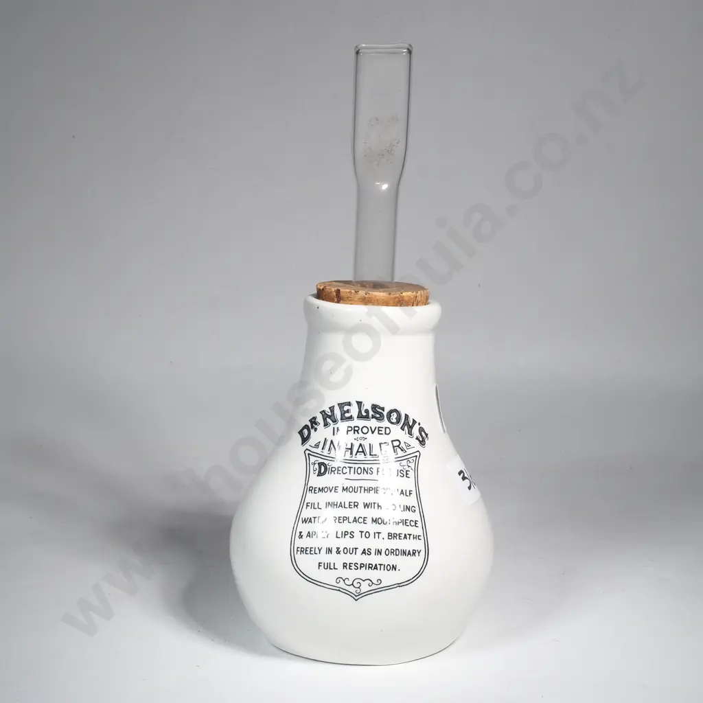 Victorian Ceramic 'Dr Nelsons, Improved Inhaler'. Image 1++