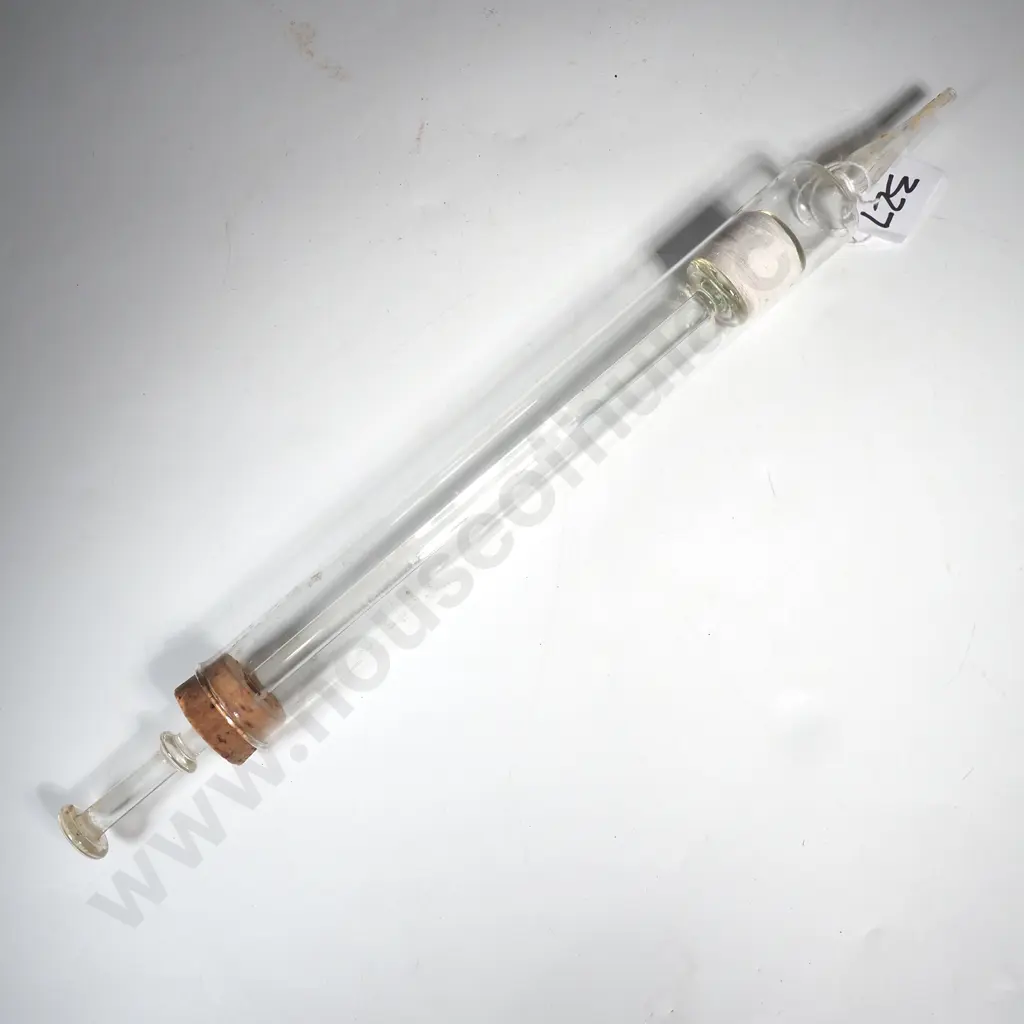 Antique Glass Syringe w Handblown Glass Barrel & a Glass Plunger & a Cork Seal Wrapped in String to Maintain Pressure Image 1++