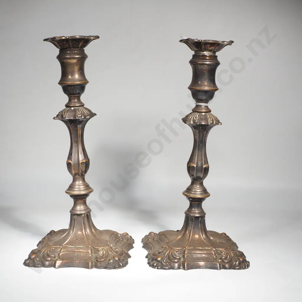 Pair of Antique Mathew Bolton Sheffield Plate Candlesticks Image 1++