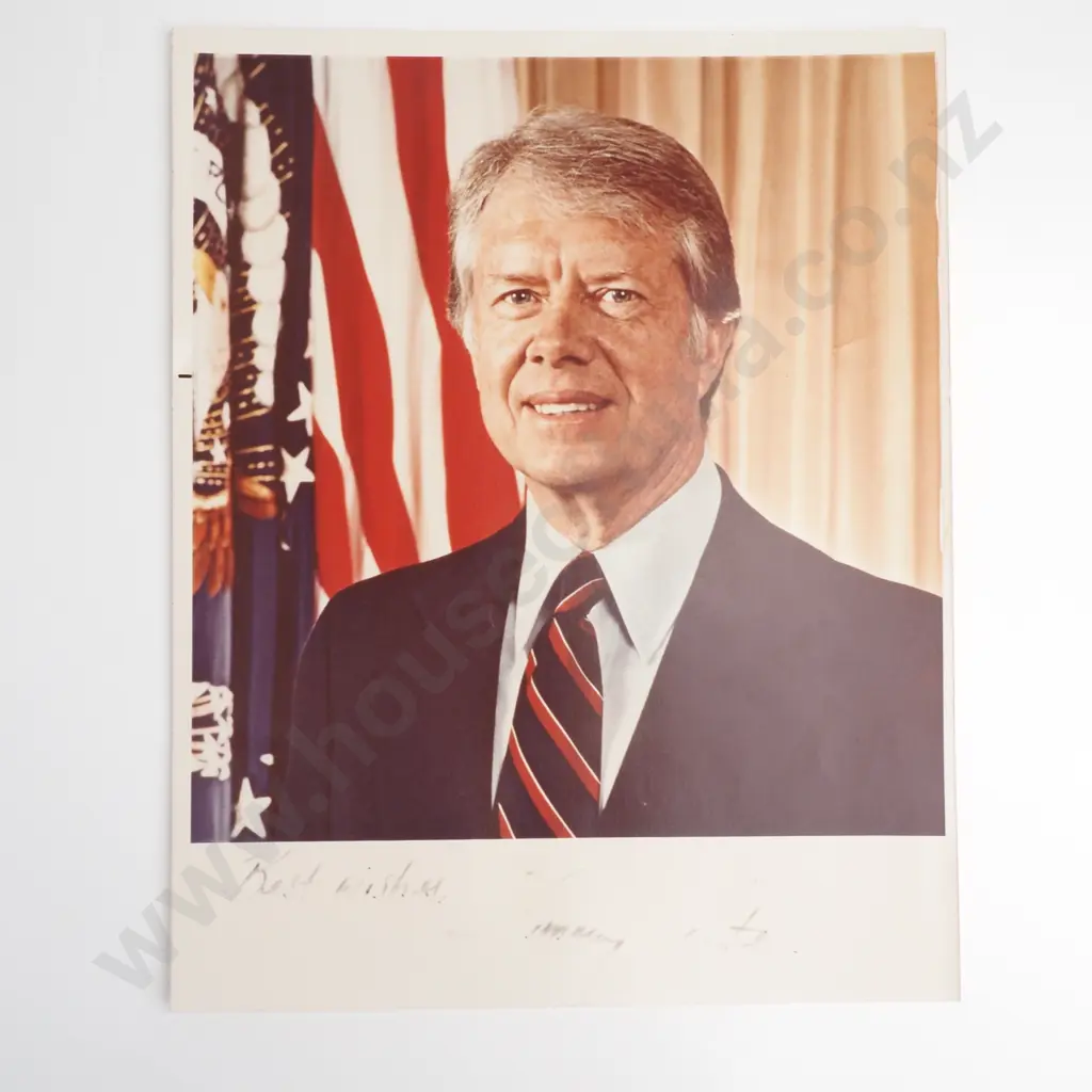 Autographed Coloured Photograph of Jimmy Carter Image 1++