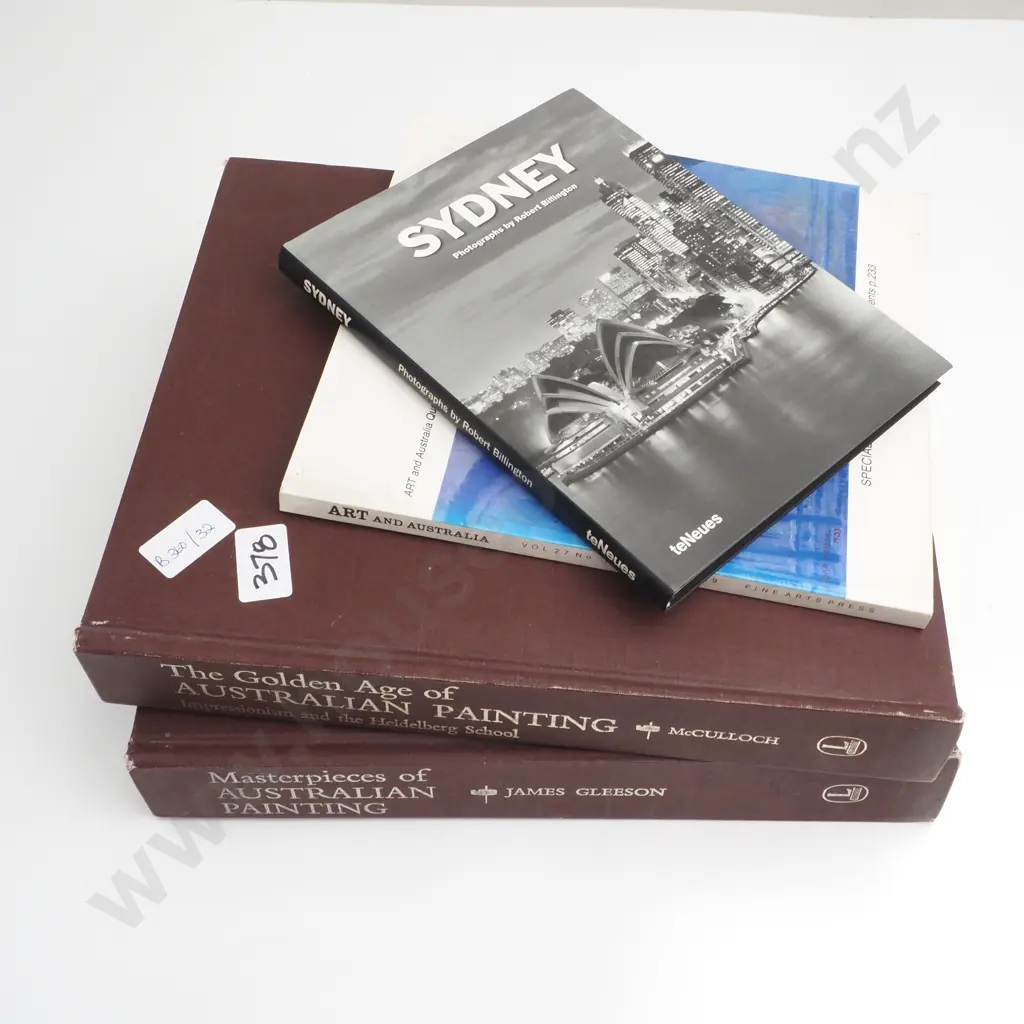 Four Australian Related Books Including Masterpieces of Australian Painting by James Gleeson Image 1++