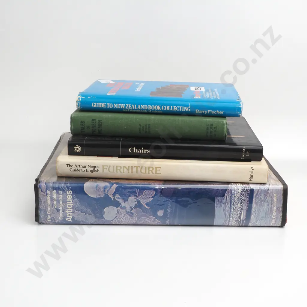Three Books on Antiques Together w Tales of Pioneer Women,  Guide To New Zealand Book Collecting & Handbook of Values Image 1++