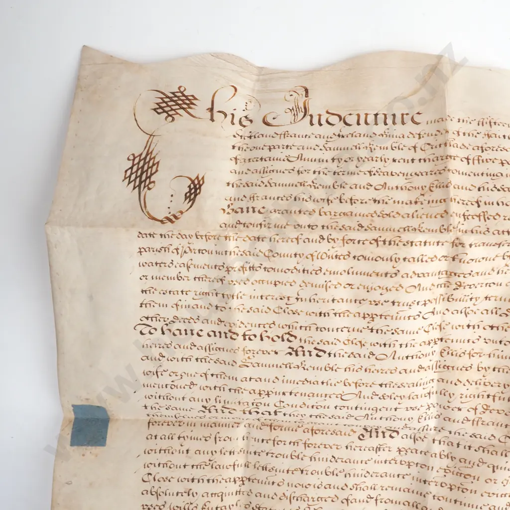 Land Transfer - England - 1694 - vellum Image 1++