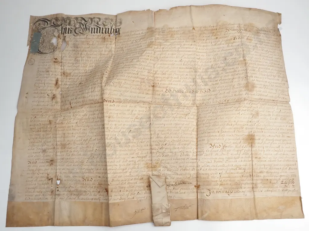 Marriage Agreement - England - 1696 - vellum - AF Image 1++