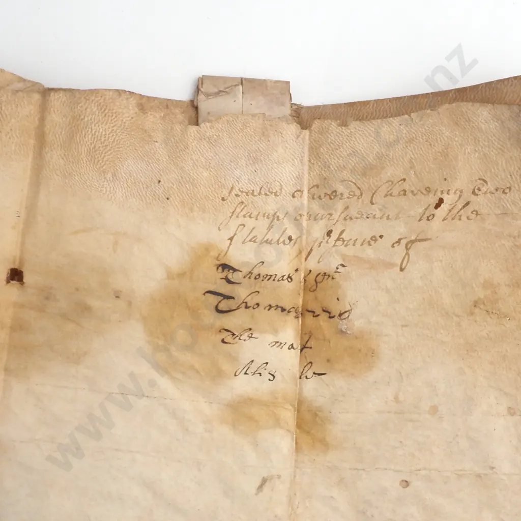 Marriage Agreement - England - 1696 - vellum - AF Image 1++