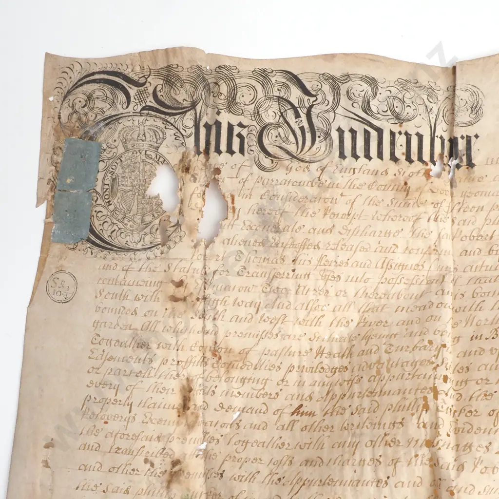 Marriage Agreement - England - 1696 - vellum - AF Image 1++