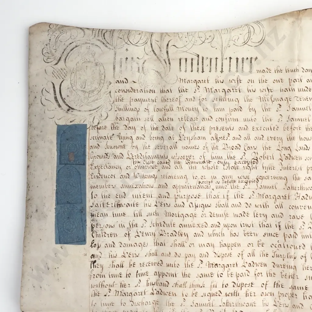 Marriage Agreement - England -  1721 - Vellum Image 1++