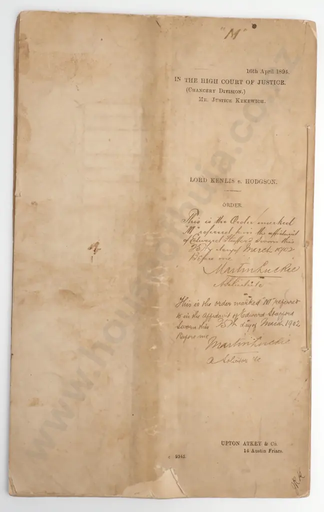 The High Court of Justice - 1894 Image 1++