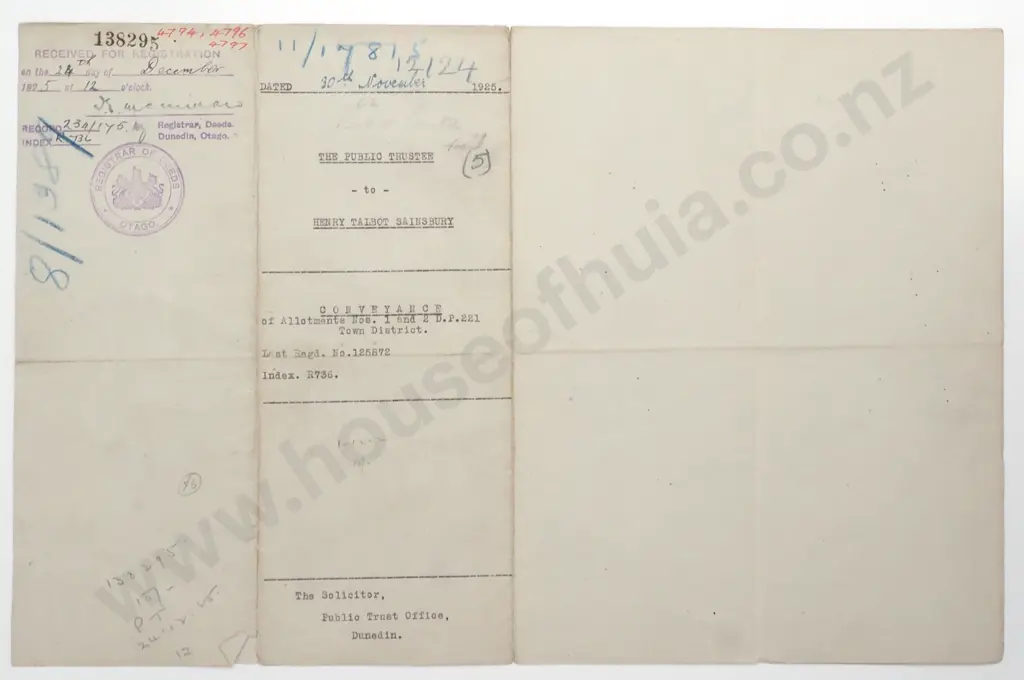 Conveyance - Dunedin New Zealand - 1925 Image 1++