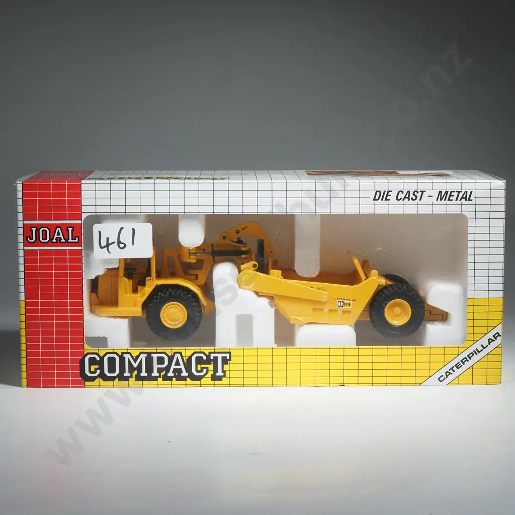 Boxed Vintage Joal Diecast Caterpillar Compact Tractor w Scraper Image 1++