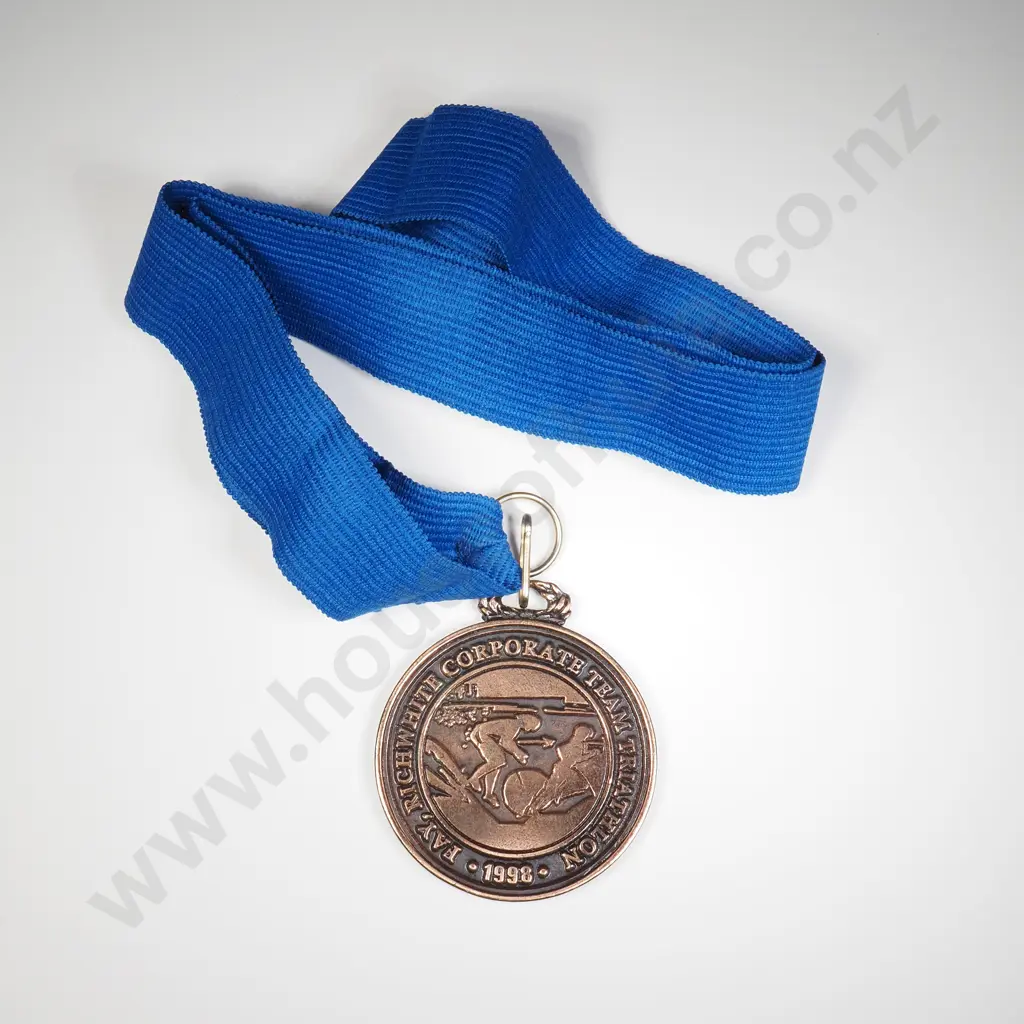 NZ 1998 Fay Richwhite Corporate Team Triathlon Third Place medal Image 1++