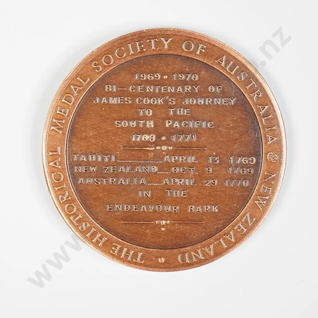 NZ/AUS Bi-Centenary of James Cook's Journey to the South Pacific Medal Image 1++