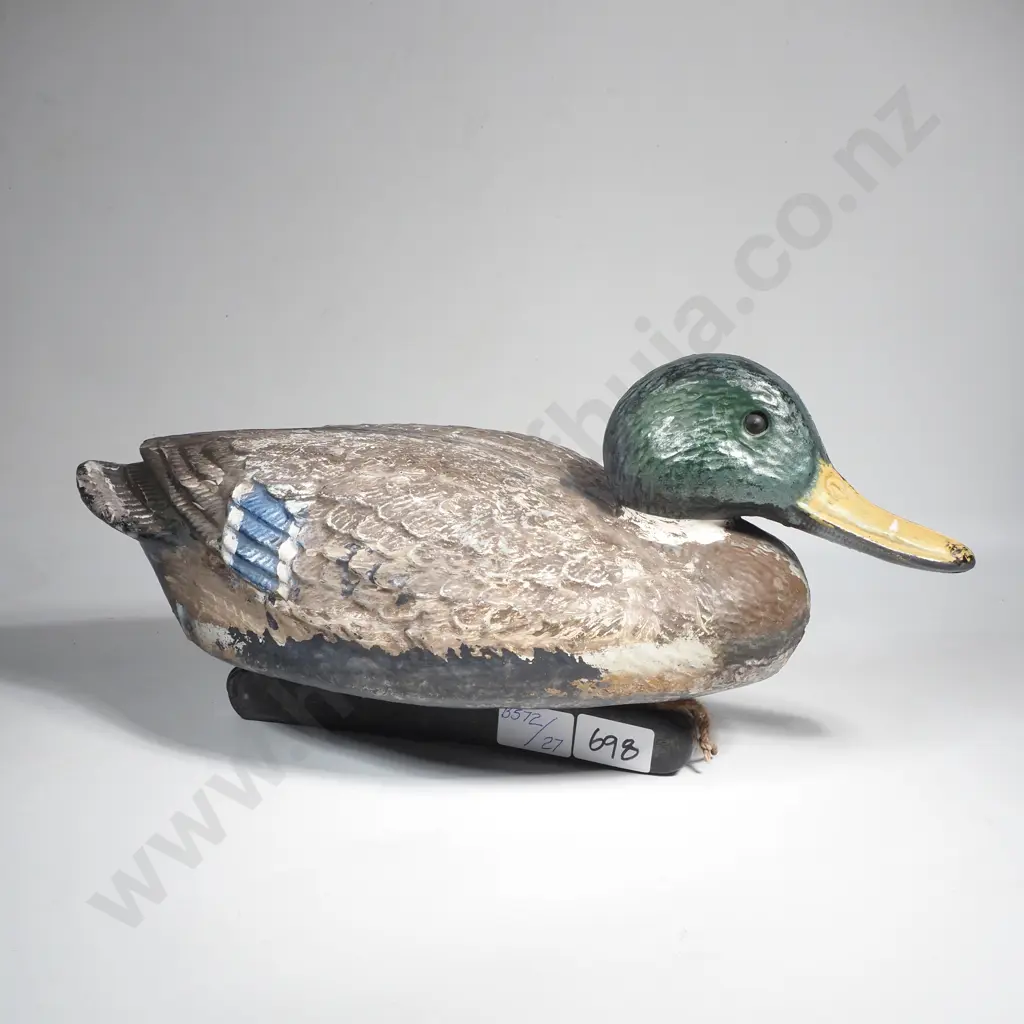 Vintage Hand Painted hard Plastic Duck Decoy - Likely Italian Image 1++