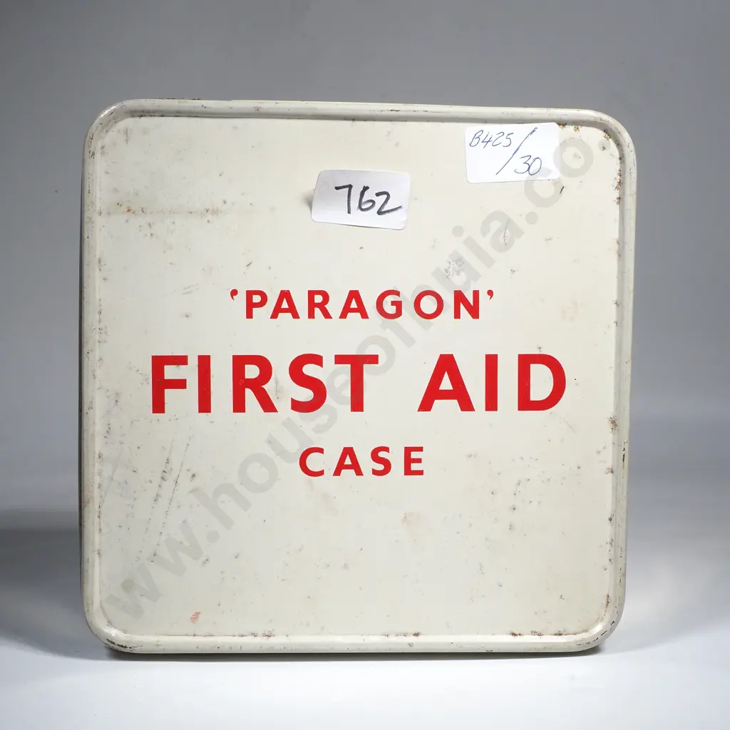 Vintage 'Paragon' First Aid Case w Contents - 1943 Image 1++