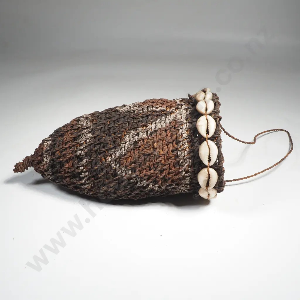Traditional Phallocrypt (Penis Sheath) or Ceremonial Basket Ornament from Papua New Guinea or the Vanuatu Islands Image 1++