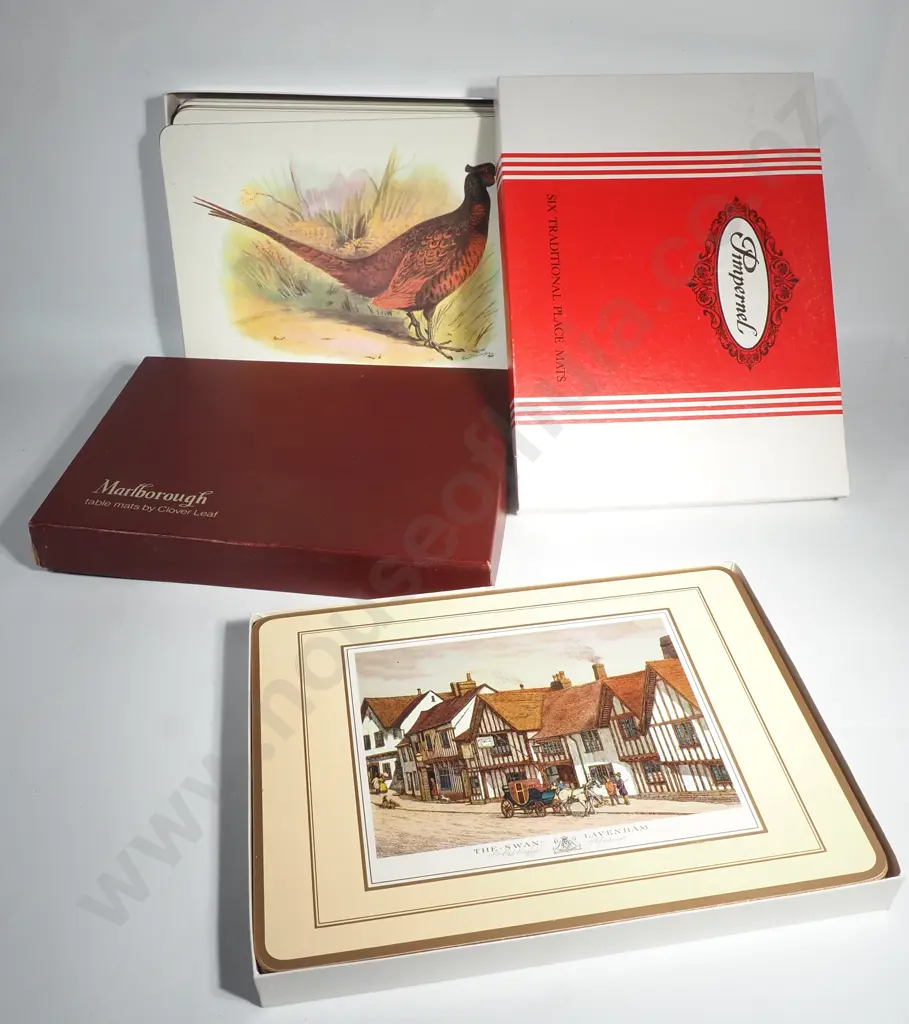 Two Boxed Sets of Table Mats by Clover Leaf & Pimpernel Image 1++