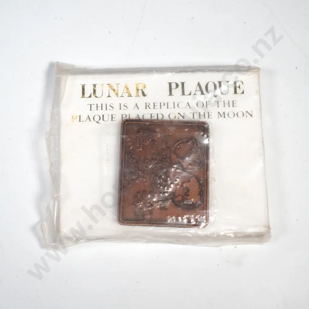Vintage Replica Lunar Plaque, 'First Landing on the Moon' Image 1++