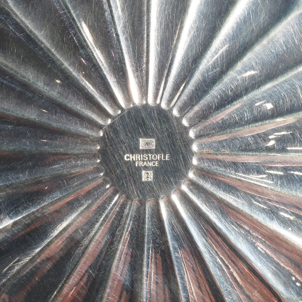 Christofle Rubans Croises Silver Plated Coaster In Original Box Image 1++