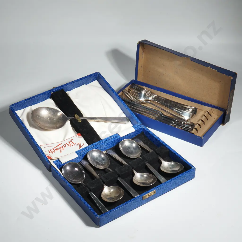 Selection Of EP Cutlery, Candlesticks & Vase Image 1++