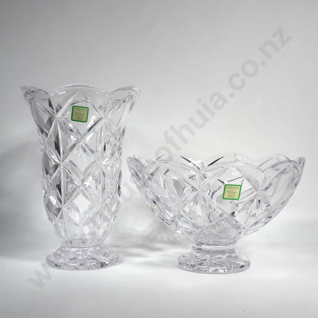Boxed Amway Waterford 'Marquis' Crystal Vase & Bowl Image 1++