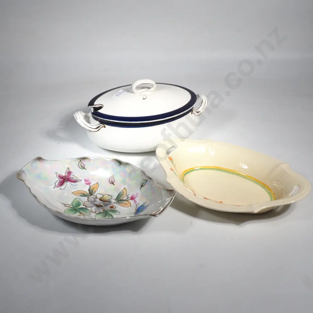Pottery Dishes w Covered Tureen Image 1++