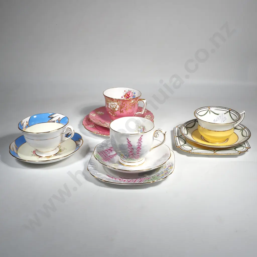 Vintage English Fine Bone China Trios & a Duo Image 1++