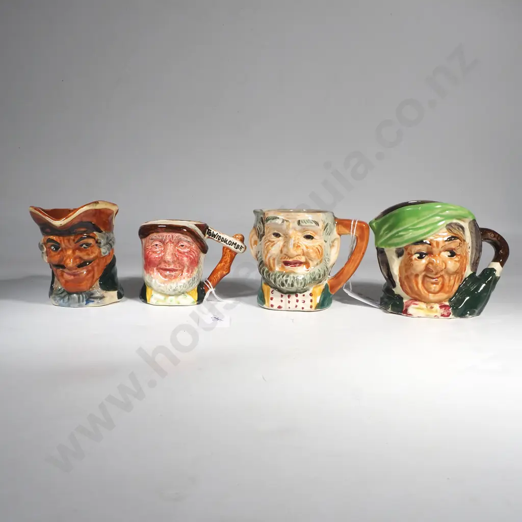 Four Character Jugs - Dick Turpin, Uncle Tom Cobbleigh, Sairey Gamp & One Other Image 1++