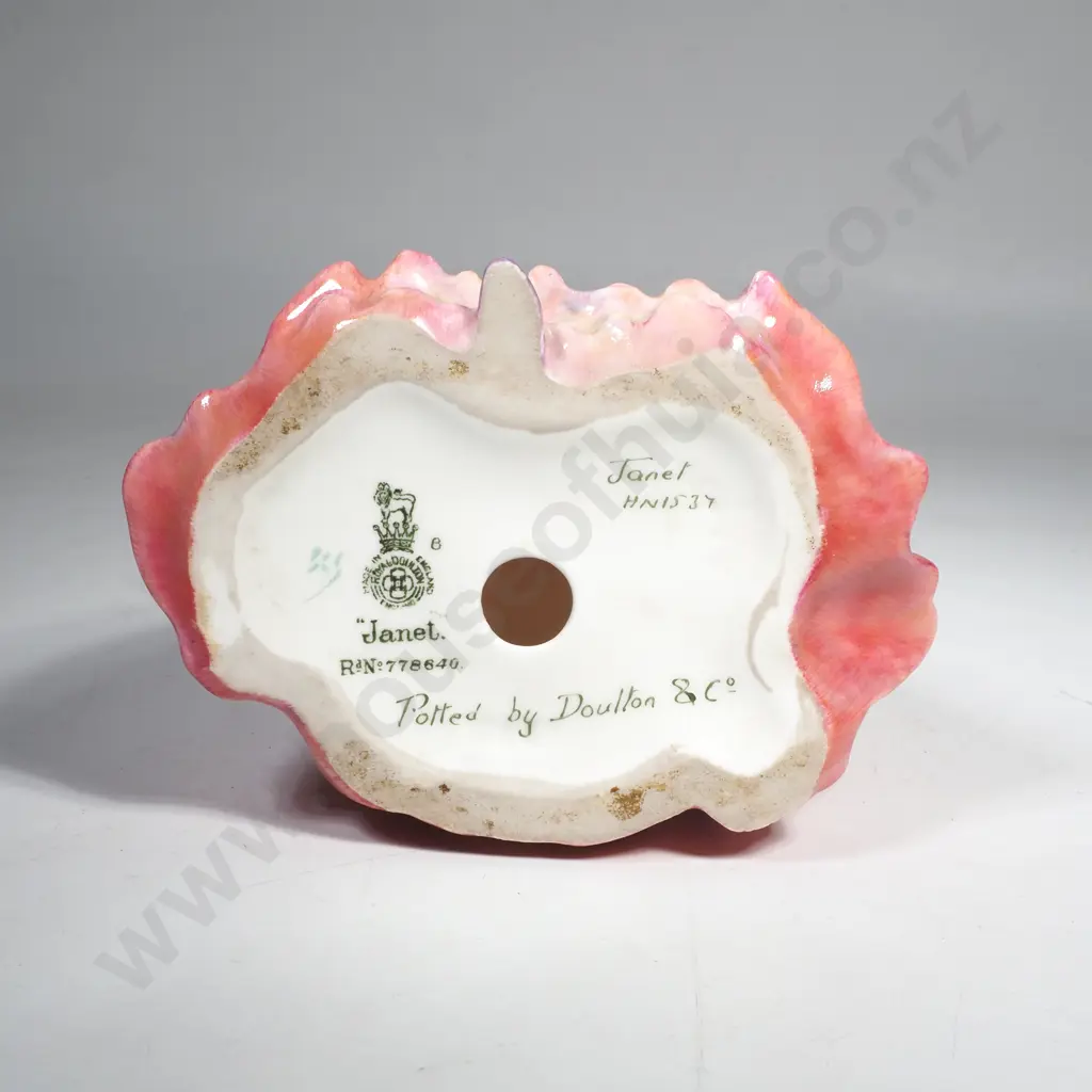 Royal Doulton Janet  Figurine Bone China Figurine  With Flower Basket,HN1537 Image 1++