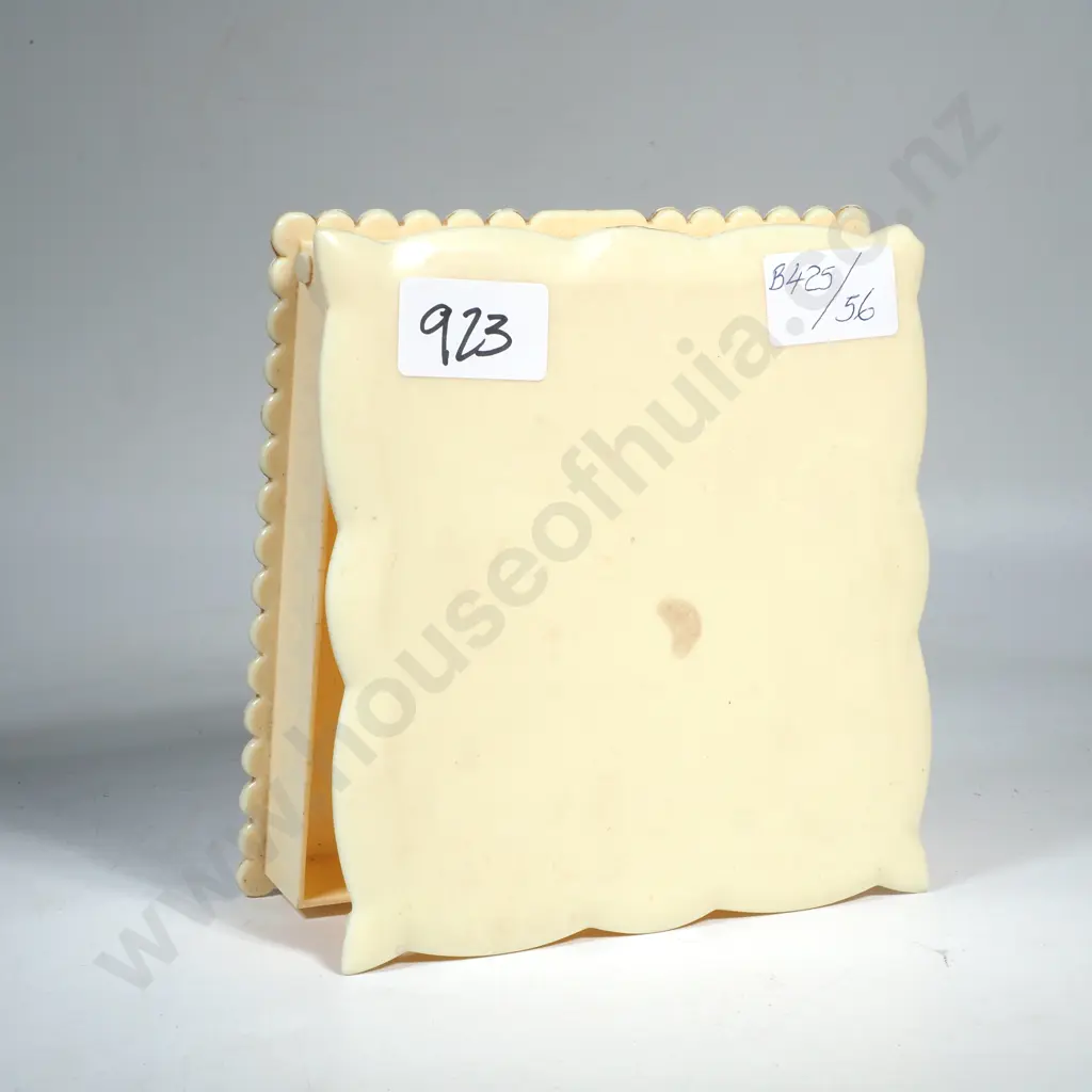 Vintage Scalloped Edge Plastic Trinket Box Image 1++