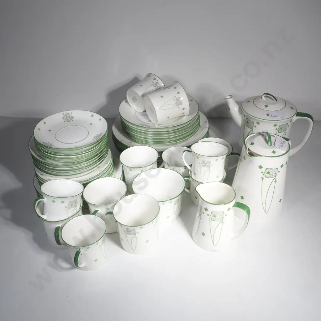 Foley Peacock Pottery 'Glasgow Rose'  Part Dinner Set Designed by George Logan Image 1++