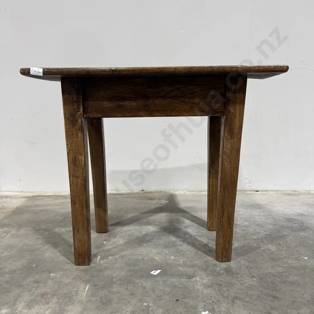 Antique Rustic Oak Country Small Table Image 1++