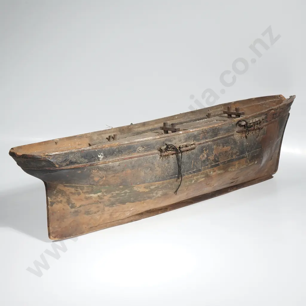 Antique19th Century Distressed Model Schooner Image 1++