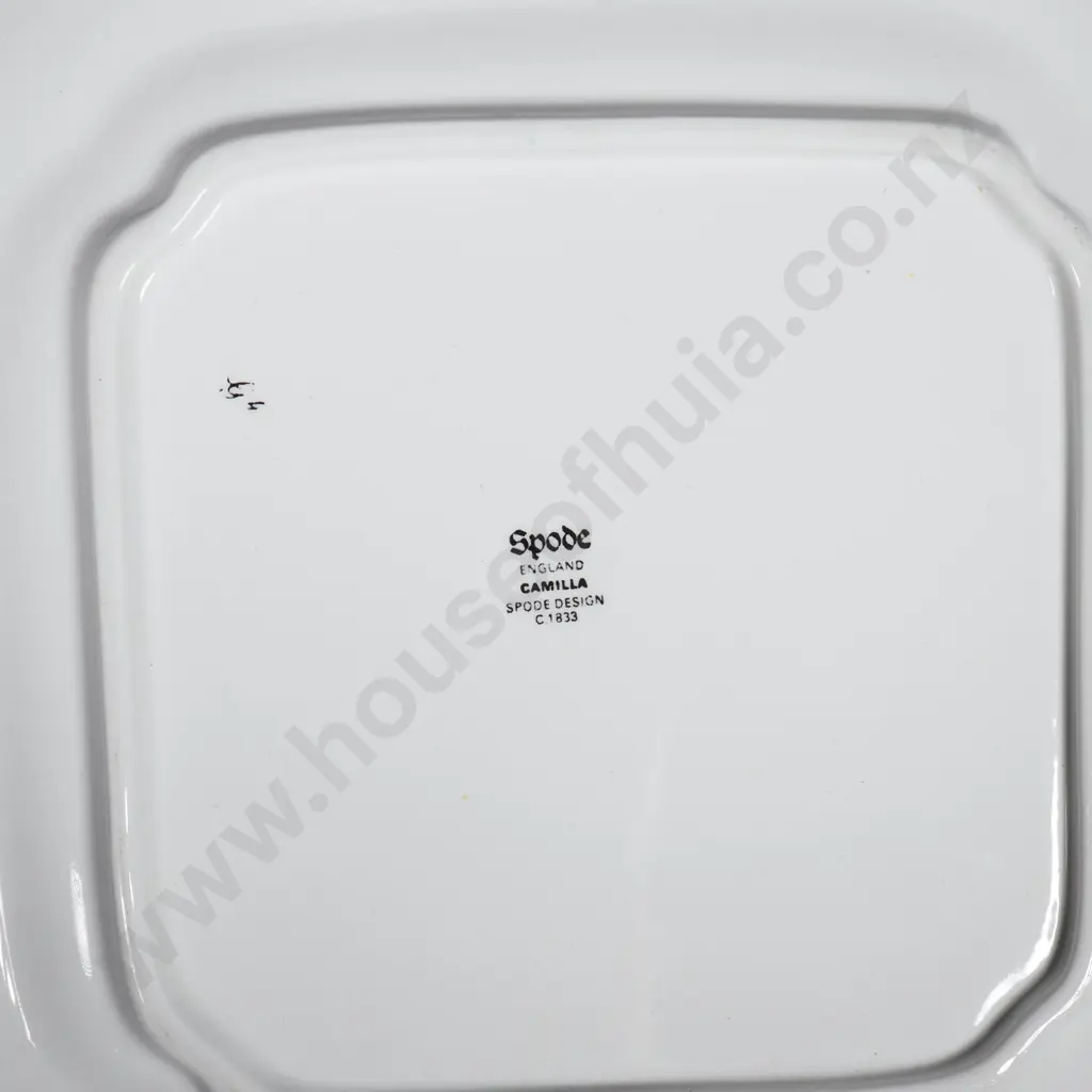 Spode Square Double Handled Cake Plate In the Camille Pattern Image 1++