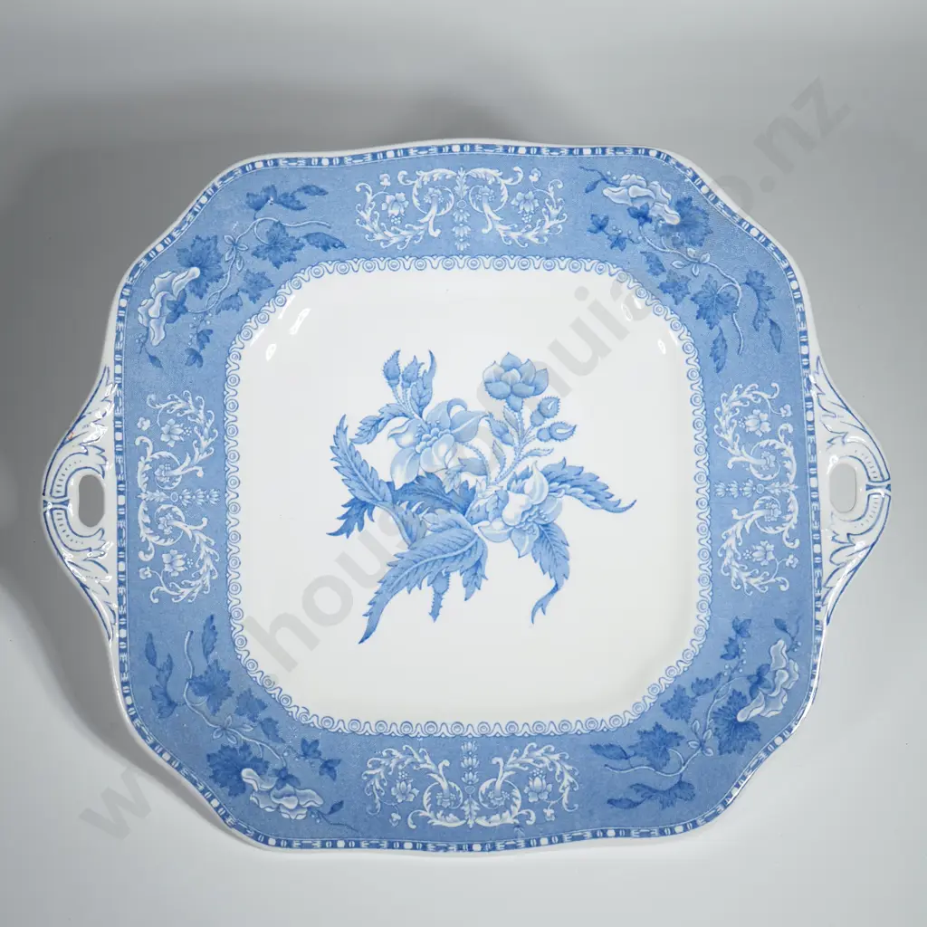 Spode Square Double Handled Cake Plate In the Camille Pattern Image 1++