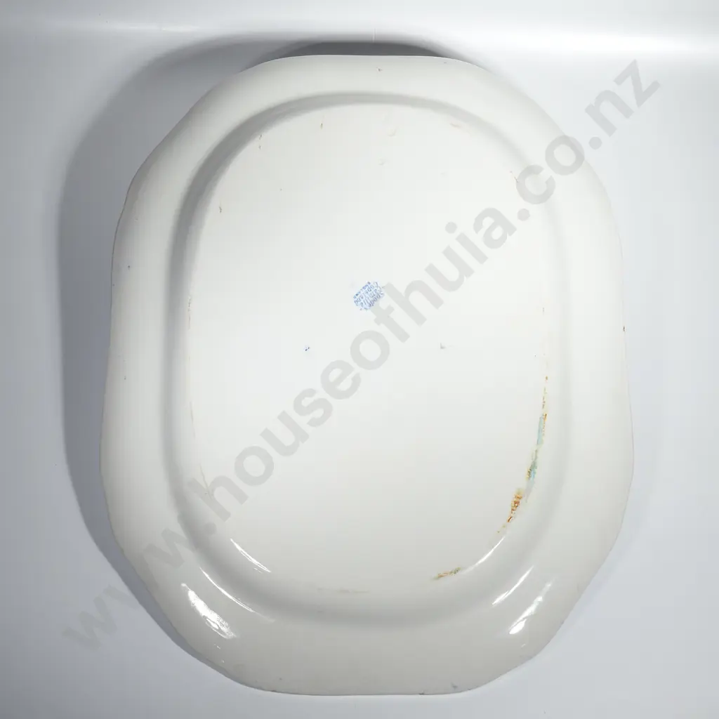 Large Spode Blue & White Ashet in the Camille Pattern Image 1++
